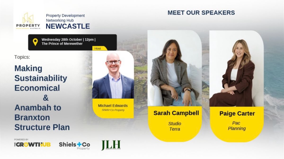🎙️Newcastle Developer Networking Event

We’ve had a slight change to the speaker lineup for our upcoming Newcastle Developer Networking Event.

Joining Sarah Campbell from @_studio.terra will be Paige Carter from @pacplanning 

Paige will be sharing insights into the recently released Anambah to Branxton Structure Plan, exploring what it means for the region and the development opportunities it may present.

It promises to be another valuable opportunity to connect with industry professionals, exchange ideas and gain insight into the future of development across the Hunter.

📅 Wednesday 28 October | 12–2pm
📍 The Prince of Merewether

🔗 RSVP: https://bit.ly/3GkmZDH

Looking forward to seeing everyone there.

@michaeledwardsestateagent | @shiels_co_property | @_cherylleong | @jlhproperty